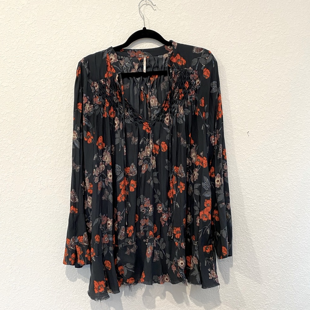 Free People Multi-Colored Floral Tunic